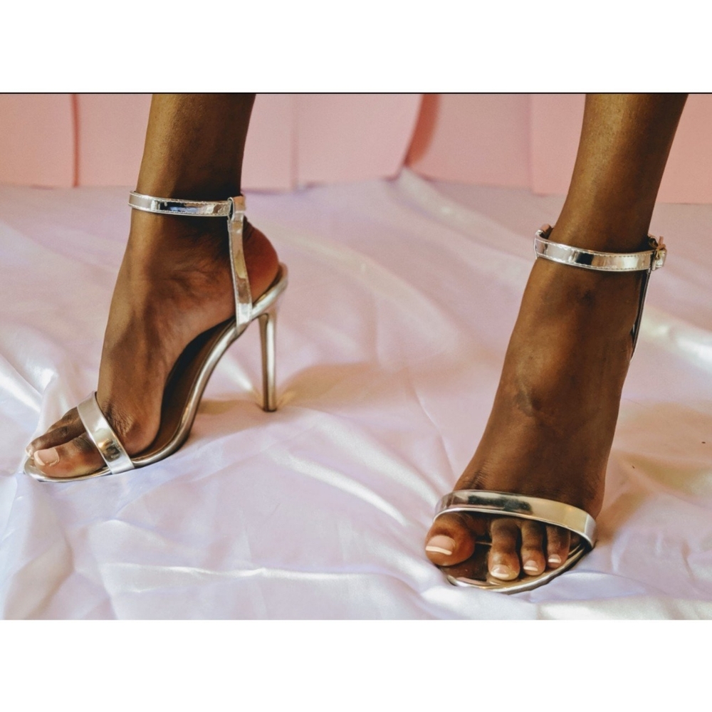 Metallic heels